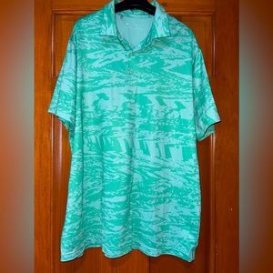 Men’s XL Under Armour Loose Heat Gear Polo bright green